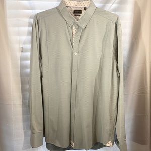 Button down shirt XXL grey blue Buckle